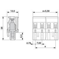 プリント基板用コネクタ ねじ接続式プラグ 極数12 GMVSTBR 2，5/12ーSTー7，62 1セット(50個)（直送品）