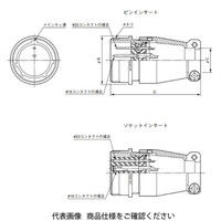 日本航空電子工業 ケーブル中継用レセプタクル SRCN1A21ー10P 1セット(4個)（直送品）
