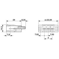 プリント基板用コネクタ ソケット 極数12 パネル貫通 DFKーPC 4/12ーGー7，62ーFS4，8 1セット(50個)（直送品）