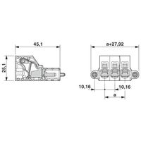 プリント基板用コネクタ スプリング接続式プラグ 極数3 ISPC 16/ 3ーSTFー10，16 1セット(50個)（直送品）