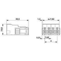 プリント基板用コネクタ スプリング接続式プラグ 極数3 ISPC 5/ 3ーSTGCLー7，62 1セット(50個)（直送品）