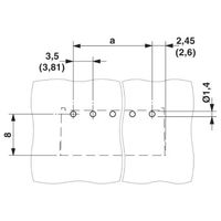 プリント基板用コネクタ ソケット 極数4 リフロー対応 MC 1，5/ 4ーGー3，81 P26 THR 1セット(100個)（直送品）