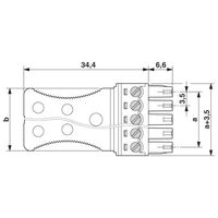 フエニックス・コンタクト プリント基板用コネクタ ねじ接続式プラグ 極数6 MC 1，5/ 6ーSTZ2ー3，5 1セット(50個)（直送品）