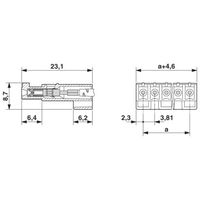 フエニックス・コンタクト プリント基板用コネクタ 圧着式プラグ 極数4 MCC 1/ 4ーSTZー3，81 1セット(50個)（直送品）