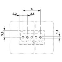 プリント基板用コネクタ ソケット 極数6 リフロー対応 MCV 0，5/ 6ーGー2，5 THT R44 1セット(220個)（直送品）