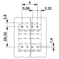 フエニックス・コンタクト プリント基板用コネクタ ソケット 4極2列 MDSTBV 2，5/ 4ーG1ー5，08 1セット(50個)（直送品）