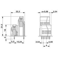 フエニックス・コンタクト プリント基板用端子台 ねじ接続式 2極2列 MKKDS 3/ 2ー5，08 ABGY 1セット(50個)（直送品）