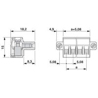 フエニックス・コンタクト プリント基板用コネクタ ねじ接続式プラグ 極数5 MSTBT 2，5/ 5ーSTFー5，08 1セット(50個)（直送品）