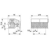 フエニックス・コンタクト プリント基板用コネクタ ねじ接続式 極数4 PT 1，5/ 4ーPVHー5，0 1セット(250個)（直送品）