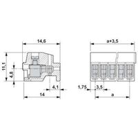 フエニックス・コンタクト プリント基板用コネクタ ねじ接続式 極数7 PT 1，5/ 7ーPVHー3，5 1セット(100個)（直送品）