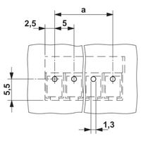 フエニックス・コンタクト プリント基板用端子台 ねじ接続式 極数10 PT 1，5/10ー5，0ーV 1セット(100個)（直送品）