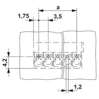 フエニックス・コンタクト プリント基板用端子台 ねじ接続式 極数12 PT 1，5/12ー3，5ーV 1セット(50個)（直送品）