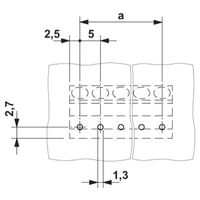 フエニックス・コンタクト プリント基板用端子台 ねじ接続式 極数15 PTA 1，5/15ー5，0 1セット(50個)（直送品）