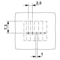 フエニックス・コンタクト プリント基板用端子台 スプリング接続式 極数7 PTSA 0，5/ 7ー2，5ーF 1セット(100個)（直送品）