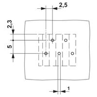 フエニックス・コンタクト プリント基板用端子台 スプリング接続式 極数19 PTSA 0，5/19ー2，5ーZ 1セット(50個)（直送品）