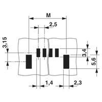 プリント基板用端子台 スプリング接続式 極数5 リフロー対応 PTSM 0，5/ 5ー2，5ーV SMD WH R44 1セット(400個)（直送品）