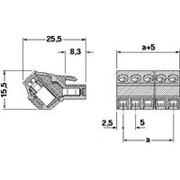 フエニックス・コンタクト プリント基板用コネクタ ねじ接続式プラグ 極数8 SMSTB 2，5/ 8ーST 1セット(50個)（直送品）