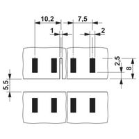 プリント基板用コネクタ カードエッジ式プラグコネクタ 極数12 ZEC 1，5/12ーLPVー7，5 C2 1セット(50個)（直送品）