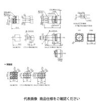 IDEC フラッシュシルエットLWシリーズ 照光押ボタンスイッチ 正角形 緑 LW7LーA1C64MG 1個（直送品）