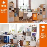 Garage キューブコンポ 収納棚 カラーボックス 3段 ベース付き 幅366×奥行400×高さ1078mm ライトビーチ 1台（直送品）