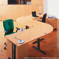 Garage fantoniカウンター用 90度連結天板 コーナー 奥行き710mm専用 幅710×奥行710×高さ30mm 白木（AB） 1台（直送品）