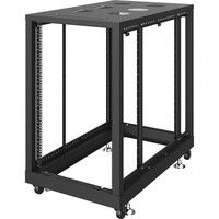 サンワサプライ 19インチサーバーラック パネルなし（18U） 幅600×奥行1000×高さ1020mm ブラック 1台（直送品）