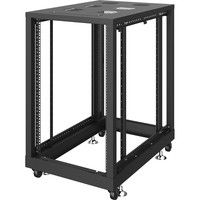 サンワサプライ 19インチサーバーラック パネルなし（18U） 幅600×奥行900×高さ1020mm ブラック 1台（直送品）