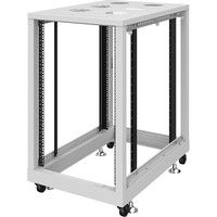 サンワサプライ 19インチサーバーラック パネルなし（18U） 幅600×奥行900×高さ1020mm ライトグレー 1台（直送品）