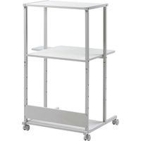 サンワサプライ パソコンラック 幅650×奥行610×高さ1150mm ライトグレー RAC-EC36 1台