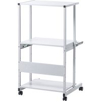 サンワサプライ パソコンラック（キーボードスライダー付き） 幅650×奥行605×高さ1200mm ライトグレー RAC-EC74 1台（直送品）