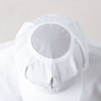 【衛生帽子】 住商モンブラン「現場のチカラ」 天メッシュ八角帽子たれ付 兼用 A9-1061_フリ- 白 1枚  オリジナル