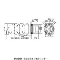 IDEC φ30 TWNシリーズ 照光セレクタスイッチ 3ノッチ 赤 ASLN332620DNR 1個（直送品）