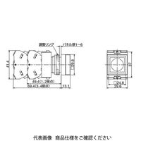 IDEC φ22 TWシリーズ 押ボタンスイッチ 正角平形 黄 AOQW120Y 1セット(2個)（直送品）