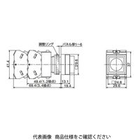 IDEC φ22 TWシリーズ 押ボタンスイッチ 正角突形 青 AOQW201S 1セット(2個)（直送品）
