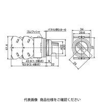 IDEC φ25 TWSシリーズ セレクタスイッチ レバー形ハンドル 2ノッチ ASS22L20N 1セット(2個)（直送品）