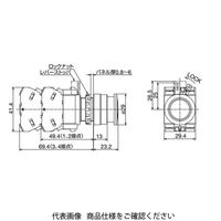 IDEC φ22 HWシリーズ 押ボタンスイッチ 中形 黄 HW1BーA311Y 1セット(2個)（直送品）