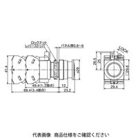 IDEC φ22 HWシリーズ 押ボタンスイッチ 角丸中形 黒 HW3BーA302B 1セット(2個)（直送品）