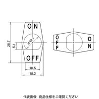 IDEC 銘板(表記文字:ONーOFF) NRLーN1PN05 1セット(45個:5個×9セット)（直送品）