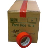 カラーOPP粘着テープ 赤 0.055mm厚 幅48mm×長さ100m KS-NO.233M-RED-50P 菊水テープ 1箱（50巻入）