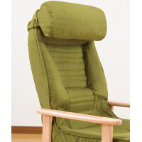 ファミリー・ライフ 天然木低反発リクライニング高座椅子（クッション付） グリーン 0327720（直送品）