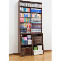 ファミリー・ライフ 大容量ハイタイプブックシェルフ 90cm幅 ホワイト 9820330（直送品）