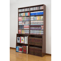 ファミリー・ライフ 大容量ハイタイプブックシェルフ 120cm幅 ナチュラル 9820410（直送品）