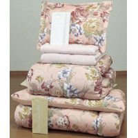 ファミリー・ライフ 毛布＆敷パッド付やわらかフェザー掛布団寝具 シングル9点セット ピンク 0345510 1セット（直送品）