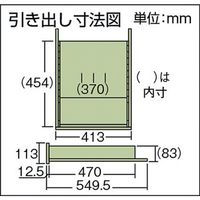 トラスコ中山 TRUSCO 作業台用3段キャビネット ホワイト色 D-3ZW 1個 466-8278（直送品）