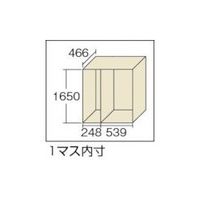 トラスコ中山 TRUSCO 両開多人数用ロッカー 880X515XH1790 鍵付 DNL603W 1台 520-8467（直送品）