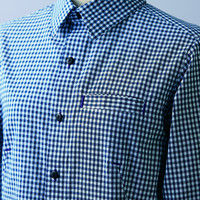 住商モンブラン シャツ 兼用 長袖 ブルーチェック M BW2504-92 1枚（直送品）