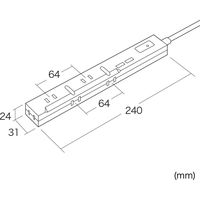 延長コード 電源タップ 1m 2P（ピン） 5個口 USB充電ポート搭載 ホワイト TAP-SLIM5U-1 サンワサプライ 1個
