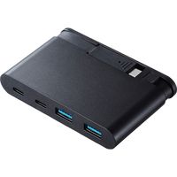 USBハブ　USB3.2Gen2　USB-C　Type-C×2、USB3.2Gen2×2　USBポート　USB-3TCH17BK　サンワサプライ　1個（直送品）