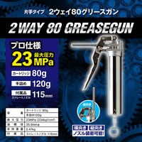 エーゼット エーゼット(AZ) 2ウェイグリスガン片手80G 箱入 G302 048715 1個