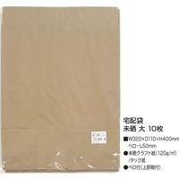 ササガワ 宅配袋 茶未晒クラフト 大 少量パック 32-1494 1袋(10枚)